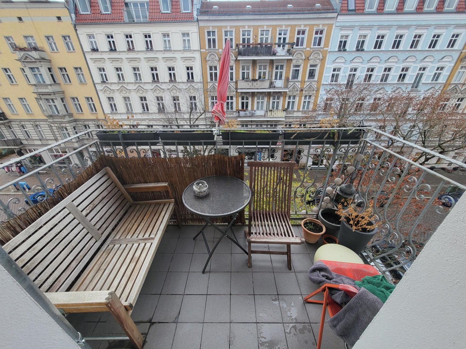 Balkon an Wohnzimmer